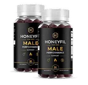 HoneyFil men's vitality gummies, two bottles